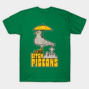 Defunct Rain City Bitch Pigeons Seattle Hockey Fan T-Shirt